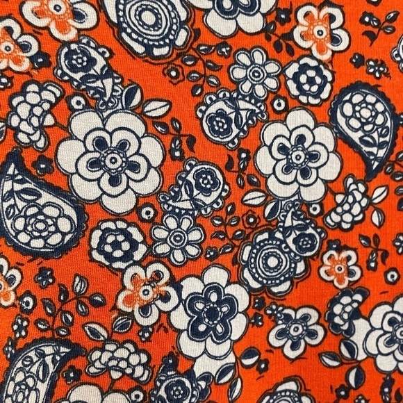 LulaRoe Size Small High Low Irma Shirt 70s Orange Floral Paisley - Picture 4 of 4